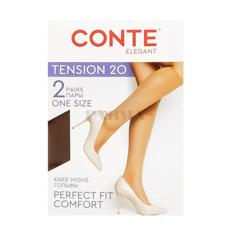 Socks "Conte Tension Bronze 20Den" 2pcs