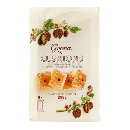 Печенье "Грона Кушионс" шоколадное 288г