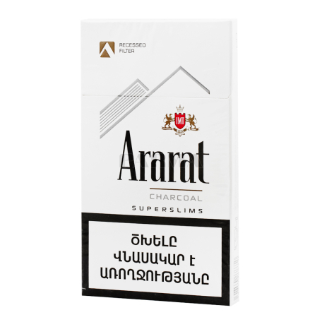 Ծխախոտ «Ararat Recessed Charcoal Superslims»