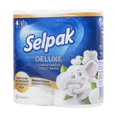Զուգարանի թուղթ «Selpak Deluxe» եռաշերտ 4հատ
