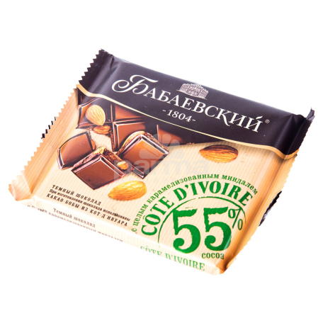 Շոկոլադե սալիկ «Бабаевский» մուգ շոկոլադ, նուշ 90գ