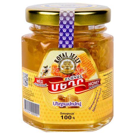 Мед с сотами `Royal Jelly` 100г