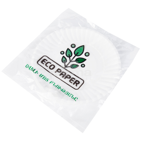 Մեկանգամյա օգտագործման ափսեներ «Eco Paper» փոքր 6 հատ