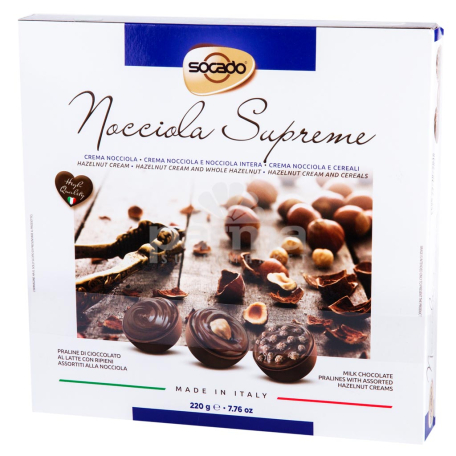 Շոկոլադե կոնֆետներ «Socado Nocciola Supreme» 220գ