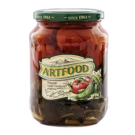 Մարինացված լոլիկ և կորնիշոն «Արտֆուդ» 675գ