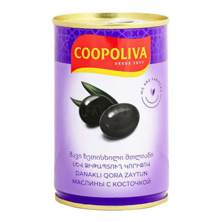 Ձիթապտուղ «Coopoliva» սև, կորիզով 300գ