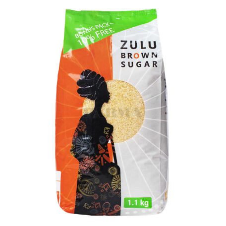 Сахар `Зулу` тростниковый, коричневый 1.1кг