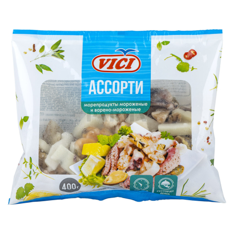 Ассорти морепродуктов `Vici` замороженное 400г