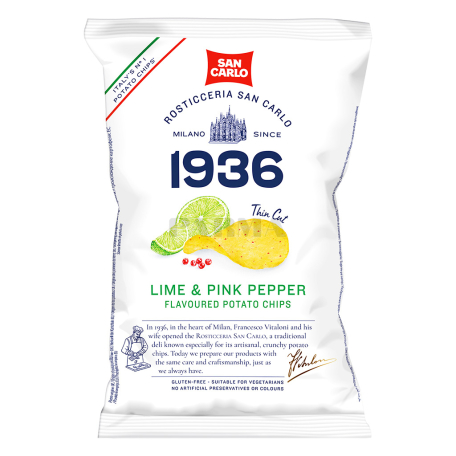 Chips "San Carlo la Vita è Buona" lime, pepper 150g