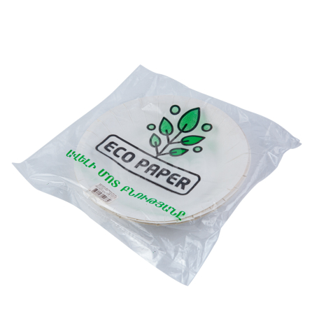 Մեկանգամյա օգտագործման ափսեներ «Eco Paper» կլոր 6 հատ
