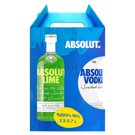 Օղի «Absolut Lime» 2x700մլ