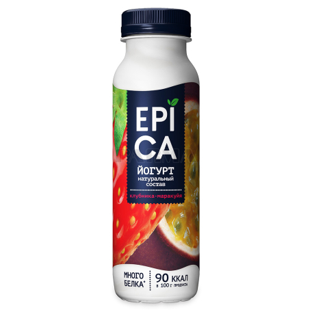 Յոգուրտ ըմպելի «Epica» ելակ, մարակույա 2.5% 260գ