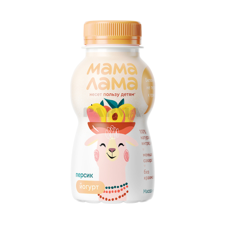 Յոգուրտ ըմպելի «Epica Мама Лама» դեղձ 2.5% 200գ