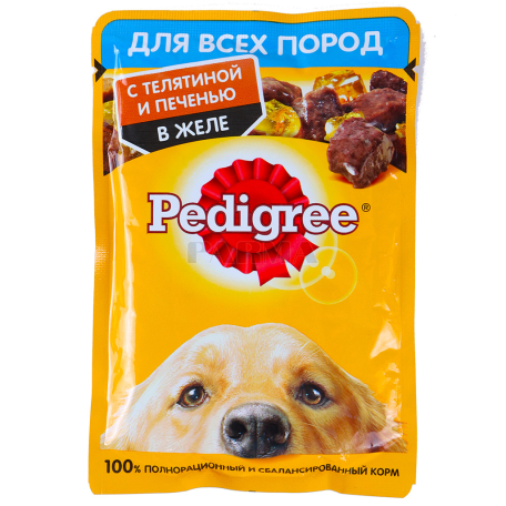 Շան կեր «Pedigree» խոնավ, հորթի, լյարդի մսով 85գ
