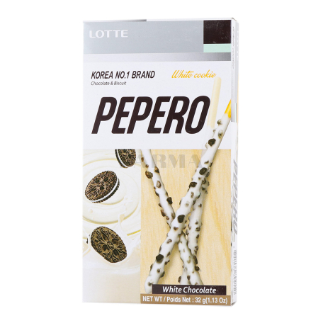 Վաֆլե ձողիկներ «Pepero White Cookie» 32գ