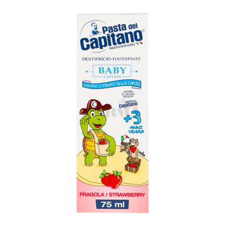 Зубная паста детская `Pasta del Capitano` клубника 75мл