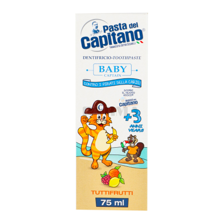 Зубная паста детская `Pasta del Capitano` фруктовый 75мл