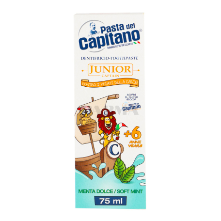 Зубная паста детская `Pasta del Capitano` мята 75мл