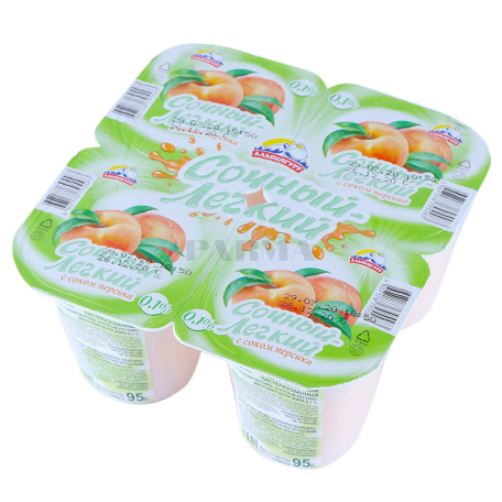 Йогуртный продукт `Альпенгурт` персик 0․1% 95г