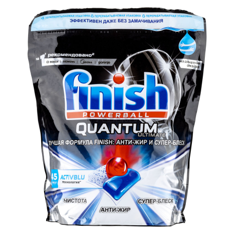 Таблетки для посудомоечной машины `Finish Powerball Quantum Ultimate` 562․5г
