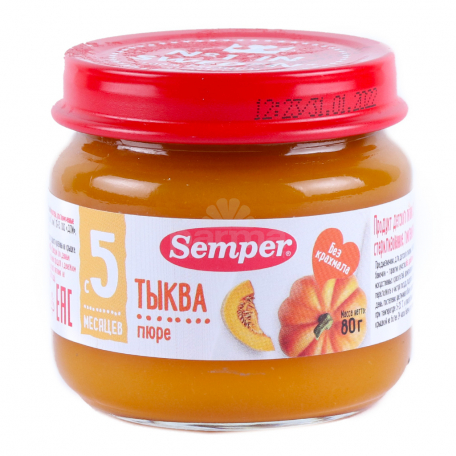 Puree "Semper" pumpkin 80g