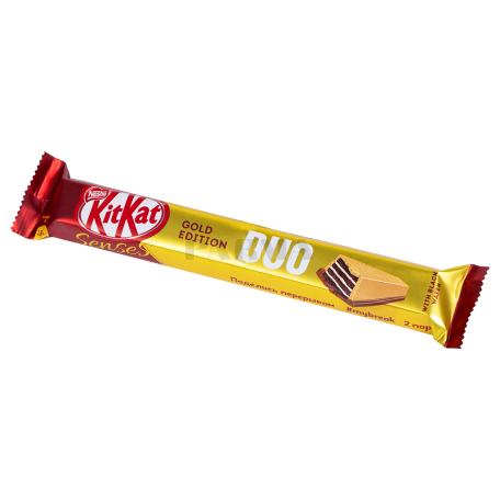 Батон `KitKat Duo Senses Gold Edition` белый, молочный, темный шоколад 58г