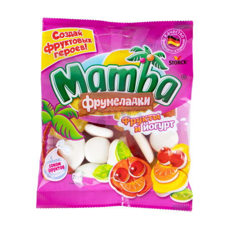 Желейные конфеты `Mamba` фрукты, йогурт 72г