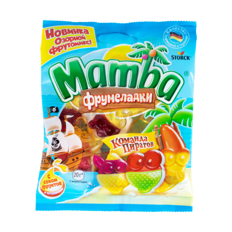 Желейные конфеты `Mamba Команда Пиратов` 70г