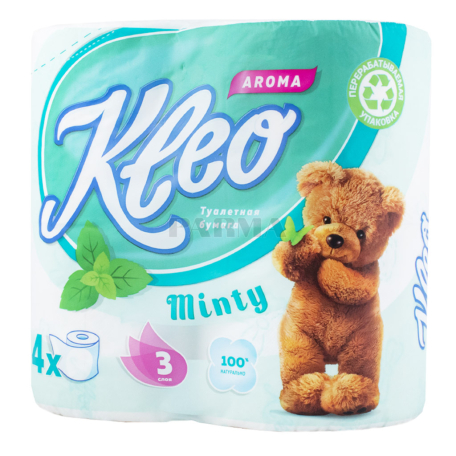 Туалетная бумага `Kleo Aroma` 4 штук