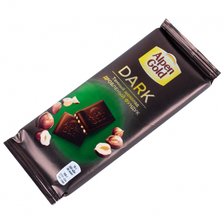 Шоколадная плитка `Alpen Gold` фундук сломанный 80г