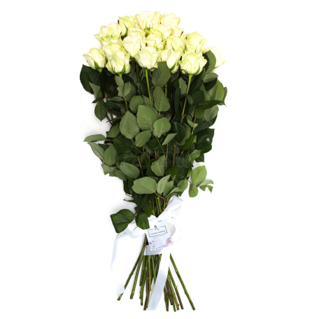 Ծաղկեփունջ «Flowers Armenia» վարդ, սպիտակ 21հատ