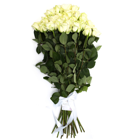 Ծաղկեփունջ «Flowers Armenia» վարդ, սպիտակ 25հատ