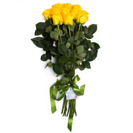 Ծաղկեփունջ «Flowers Armenia» վարդ, դեղին 11հատ