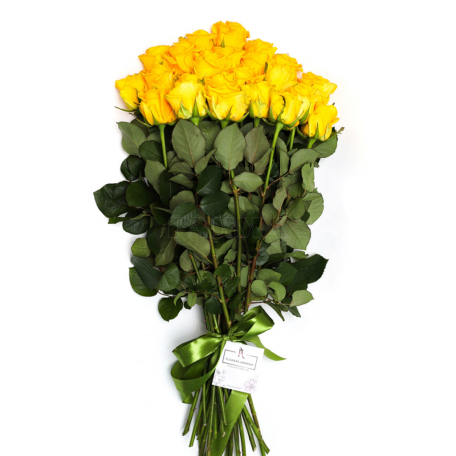 Ծաղկեփունջ «Flowers Armenia» վարդ, դեղին 25հատ