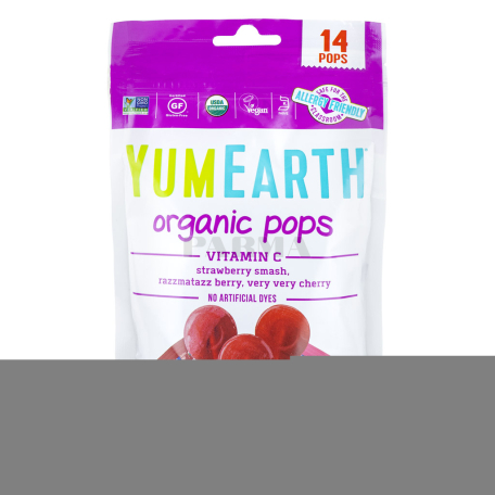 Սառնաշաքար «YumEarth Organic Vitamin C» ելակ, բալ, ազնվամորի 87գ
