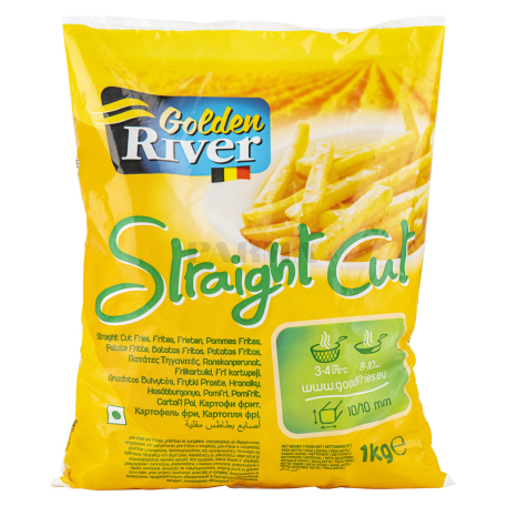 Картофель фри, замороженный `Golden River Straight Cut` 1кг