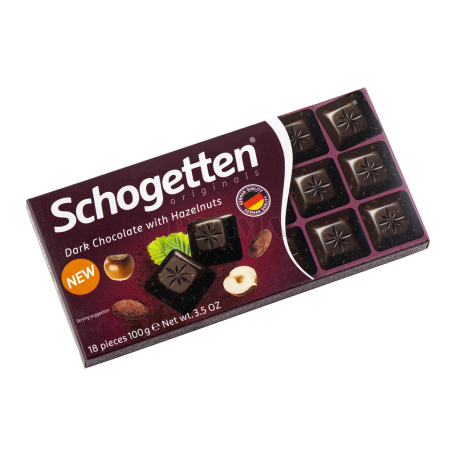 Շոկոլադե սալիկ «Schogetten» մուգ, անտառային ընկույզ 100գ