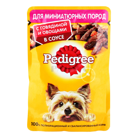Շան կեր «Pedigree» խոնավ, տավարի մսով, բանջարեղենով 85գ