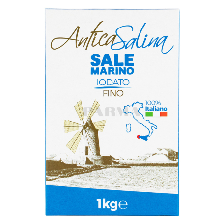 Соль морская `Antica Salina` мелкая 1кг