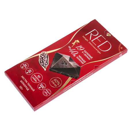Шоколадная плитка `Red` темная 100г