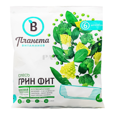 Բանջարեղենային խառնուրդ «Планета Витаминов» գրին ֆիթ, սառեցված 400գ