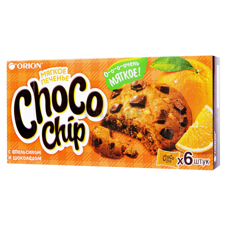 Печенье `Choco Chip` апельсин, шоколад 120г