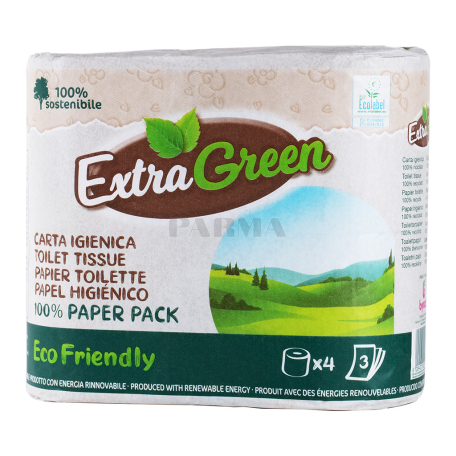 Туалетная бумага `ExtraGreen Eco Friendly` 4 штук