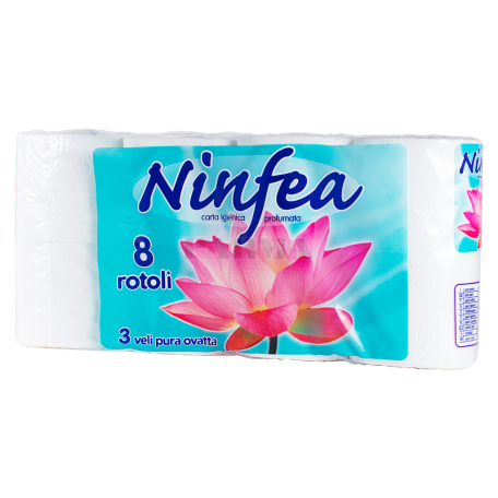 Туалетная бумага `Ninfea` 8 штук