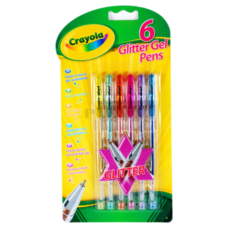 Ручки `Crayola` гелевые 6шт.