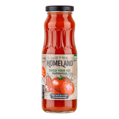 Сок натуральный `Homeland` острый томат 250мл
