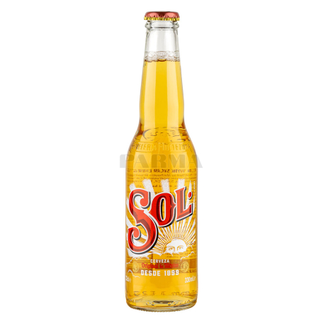Пиво `Sol Cerveceria Moctezuma` светлое 330мл