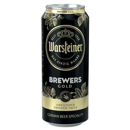 Beer `Warsteiner Brewers Gold` semi-dark 500ml