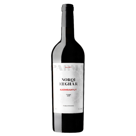 Wine `Norqi Keghar Karmrahyut` red, dry 750ml