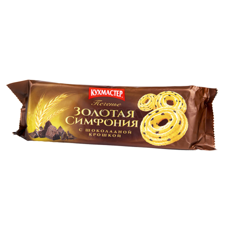 Печенье `Кухмастер Золотая Симфония` с шоколадной крошкой 230г